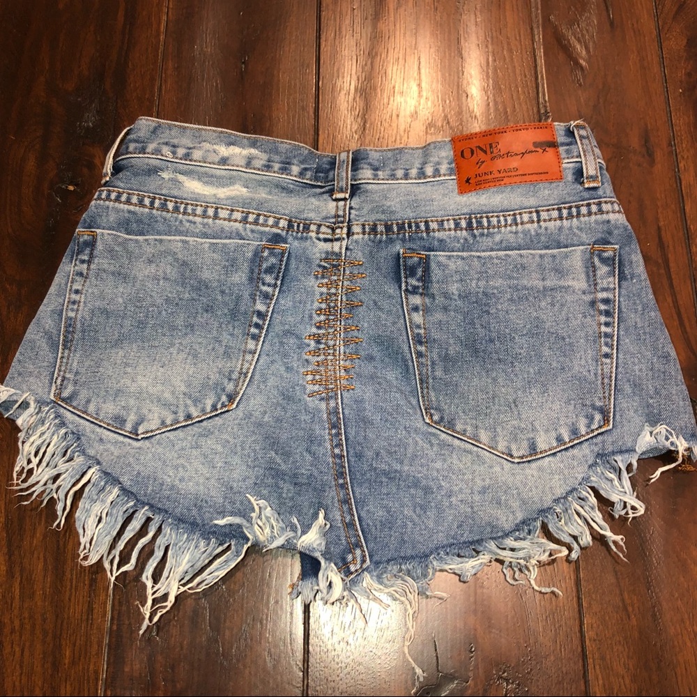 One Teaspoon Blue Resort Mini Skirt - Picture 3 of 4